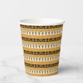 Etnische Adinkra African Golden Pattern Cups Papieren Bekers (Achterkant)