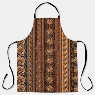 Etnische afkomst stripy ornamental vintage backgro schort