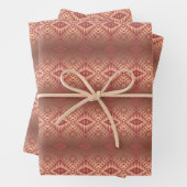 Etnische Afraalstammen Golden Geometric Inpakpapier Vel (In situ)