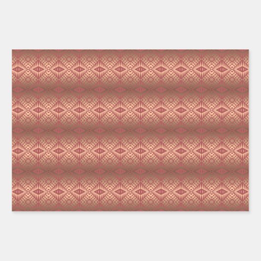 Etnische Afraalstammen Golden Geometric Inpakpapier Vel (Voorkant)