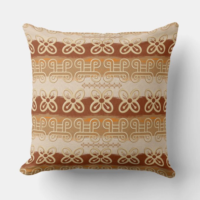 Etnische Afrikaanse adinkra-symbolen Kussen (Voorkant)