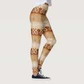 Etnische Afrikaanse adinkra-symbolen Leggings (Rechts)
