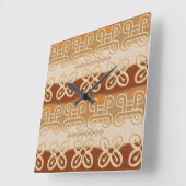 Etnische Afrikaanse adinkra-symbolen Vierkante Klok (Hoek)