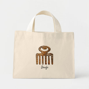 Etnische Afrikaanse adinkra-symbool Duafe Mini Tote Bag