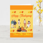 ETNISCHE AFRIKAANSE AMERIKAANSE THANKSGIVING KAART (Gele Bloem)