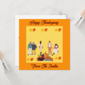 ETNISCHE AFRIKAANSE AMERIKAANSE THANKSGIVING KAART (Voorkant / Achterkant in situ)