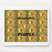 Etnische Afrikaanse Art Design Print: Mooie mensen Muismat (Voorkant)