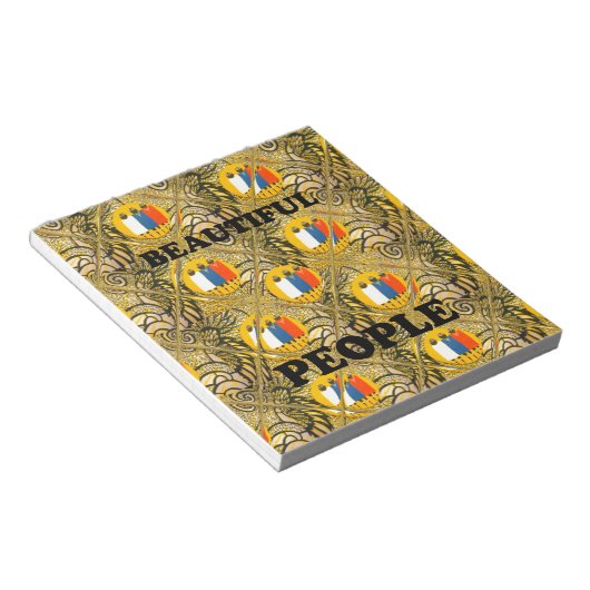 Etnische Afrikaanse Art Design Print: Mooie mensen Notitieblok (Schuin)