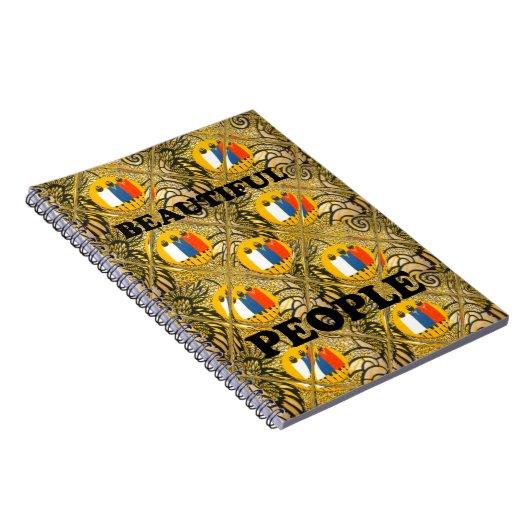 Etnische Afrikaanse Art Design Print: Mooie mensen Notitieboek (Rechterzijde)