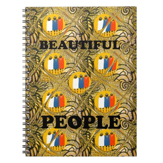 Etnische Afrikaanse Art Design Print: Mooie mensen Notitieboek (Voorkant)