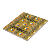 Etnische Afrikaanse Art Design Print: Mooie mensen Tegeltje (Zijkant)