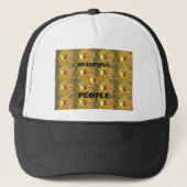 Etnische Afrikaanse Art Design Print: Mooie mensen Trucker Pet (Voorkant)