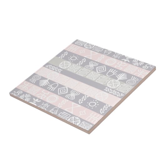 Etnische Afrikaanse Boho Design Ceramic Tile Tegeltje (Zijkant)