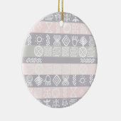 Etnische Afrikaanse Boho Design Keramisch Ornament (Rechts)