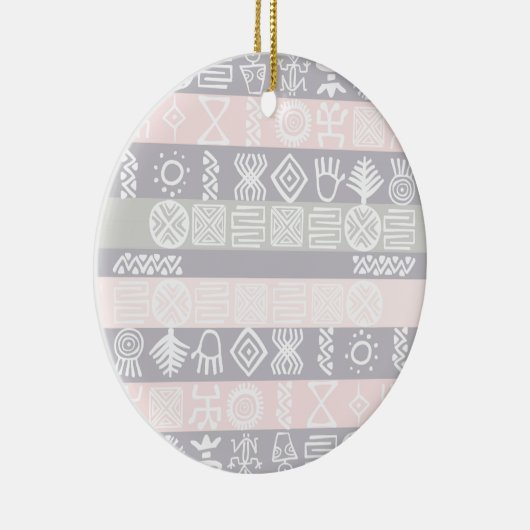 Etnische Afrikaanse Boho Design Keramisch Ornament (Rechts)