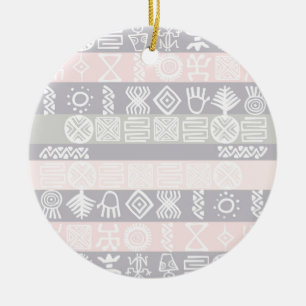 Etnische Afrikaanse Boho Design Keramisch Ornament