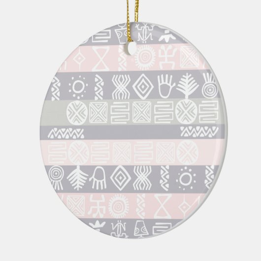 Etnische Afrikaanse Boho Design Keramisch Ornament (Links)