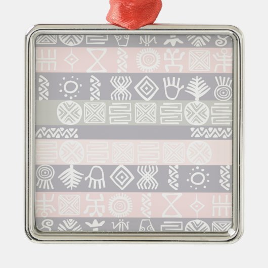 Etnische Afrikaanse Boho Design Metalen Ornament (Voorkant)