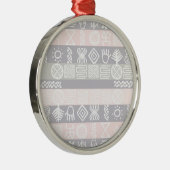 Etnische Afrikaanse Boho Design Metalen Ornament (Rechts)