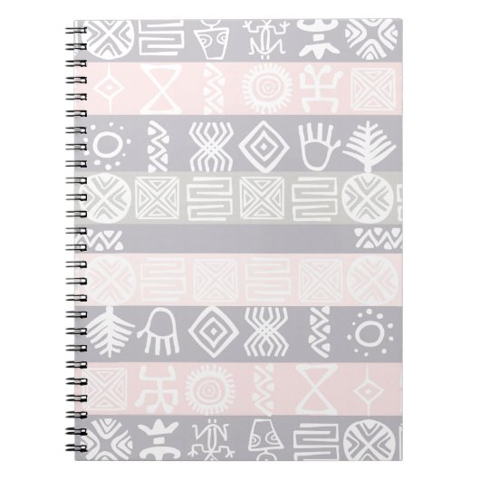 Etnische Afrikaanse Boho Design Notitieboek (Voorkant)