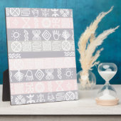 Etnische Afrikaanse Boho Design - Plaque Fotoplaat (Zijkant)
