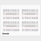 Etnische Afrikaanse Boho Design Rechthoekige Sticker (Vel)