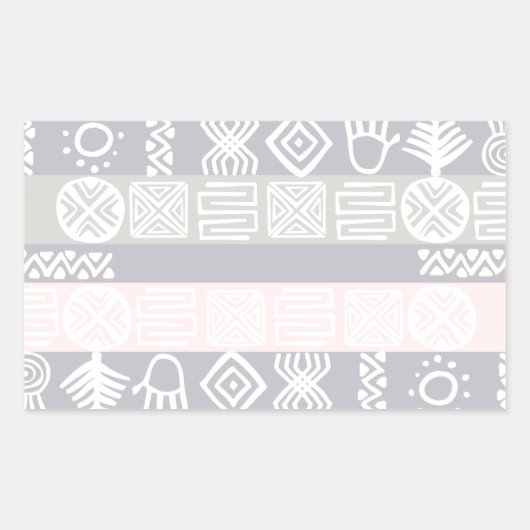 Etnische Afrikaanse Boho Design Rechthoekige Sticker (Voorkant)