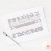 Etnische Afrikaanse Boho Design Rechthoekige Sticker (Envelop)