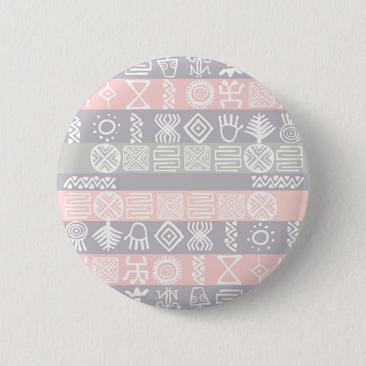 Etnische Afrikaanse Boho Design Ronde Button 5,7 Cm (Voorkant)