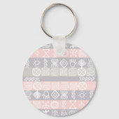 Etnische Afrikaanse Boho Design Sleutelhanger (Voorkant)