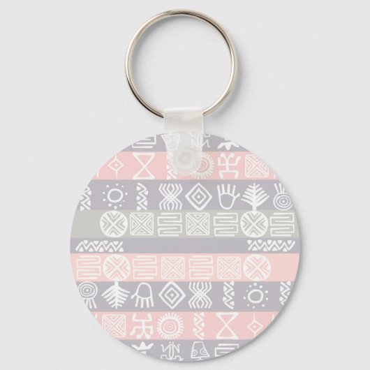 Etnische Afrikaanse Boho Design Sleutelhanger (Voorkant)