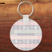 Etnische Afrikaanse Boho Design Sleutelhanger (Voorkant)