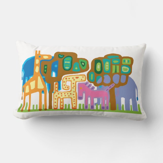 Etnische Afrikaanse dieren Kussen (Voorkant)