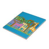 Etnische Afrikaanse dieren Tegeltje (Zijkant)