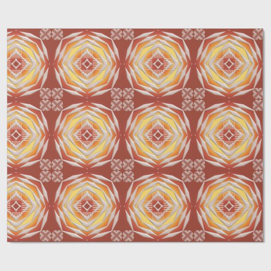 Etnische Afrikaanse geometrie Cadeaupapier (Vlak)