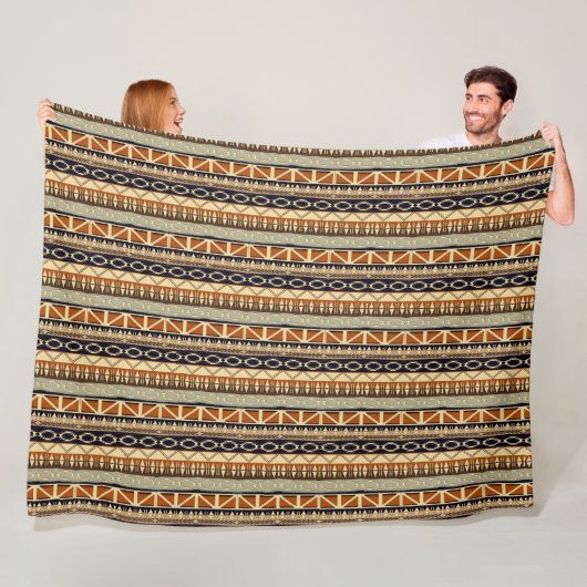 etnische Afrikaanse geometrie Fleece Deken (In situ)