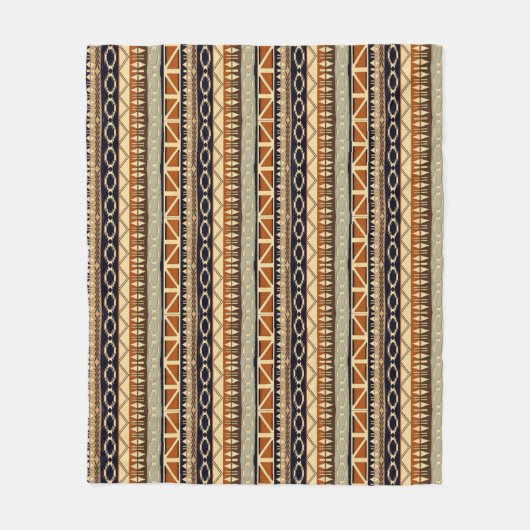 Etnische Afrikaanse geometrie Fleece Deken (Voorkant)