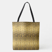 Etnische Afrikaanse gouden patronen met Adinkra si Tote Bag (Voorkant)