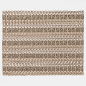 etnische afrikaanse handgetekende fleece deken (Voorkant (Horizontaal))