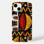 Etnische Afrikaanse iPhone Case voor 14 iPhone (Achterkant)