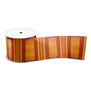Etnische Afrikaanse Kente Design Satin Satijnen Lint