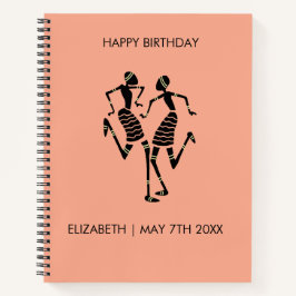 Etnische, Afrikaanse kunst, carnavalsdans Notitieboek