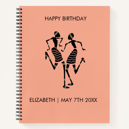 Etnische, Afrikaanse kunst, carnavalsdans Notitieboek (Voorkant)