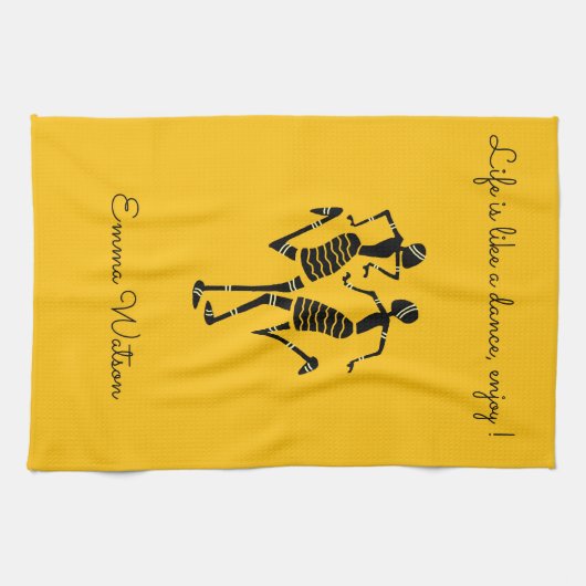 Etnische, Afrikaanse kunst, carnavalsdans Theedoek (Horizontaal)