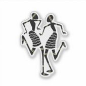 Etnische, Afrikaanse kunst, Geweldige carnavalsdan Sticker (Voorkant)