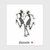 Etnische, Afrikaanse kunst, Geweldige carnavalsdan Sticker (Vel)