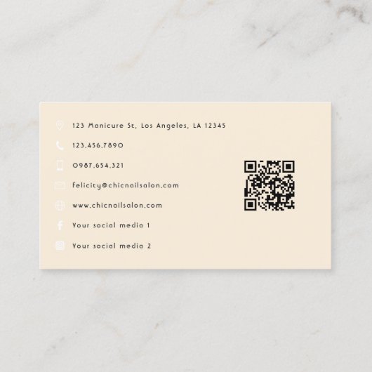 Etnische Afrikaanse Leopard Brush Strokes Ontwerp Visitekaartje (Achterkant)