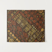 Etnische Afrikaanse patronen - browsen en golds #5 Wandkleed (Voorkant (horizontaal))