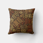 Etnische Afrikaanse patronen - browsen en golds #6 Kussen (Achterkant)