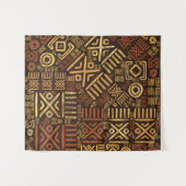 Etnische Afrikaanse patronen - browsen en golds #6 Wandkleed (Voorkant (horizontaal))